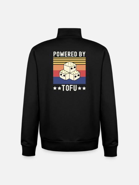 Tofu Vegan Vegans - Unisex Organic Zip Sweatshirt by Stanley/Stella - black