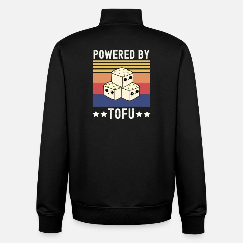 Tofu Végétaliens Végétaliens - Sweat zippé unisexe en coton bio Stanley/Stella - noir