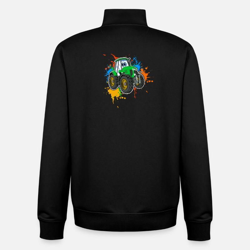 Traktor - Unisex Organic Zip Sweatshirt von Stanley/Stella - Schwarz
