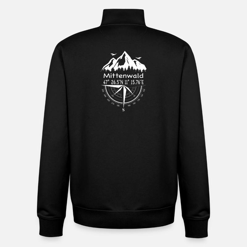 Mittenwald - Unisex Organic Zip Sweatshirt von Stanley/Stella - Schwarz