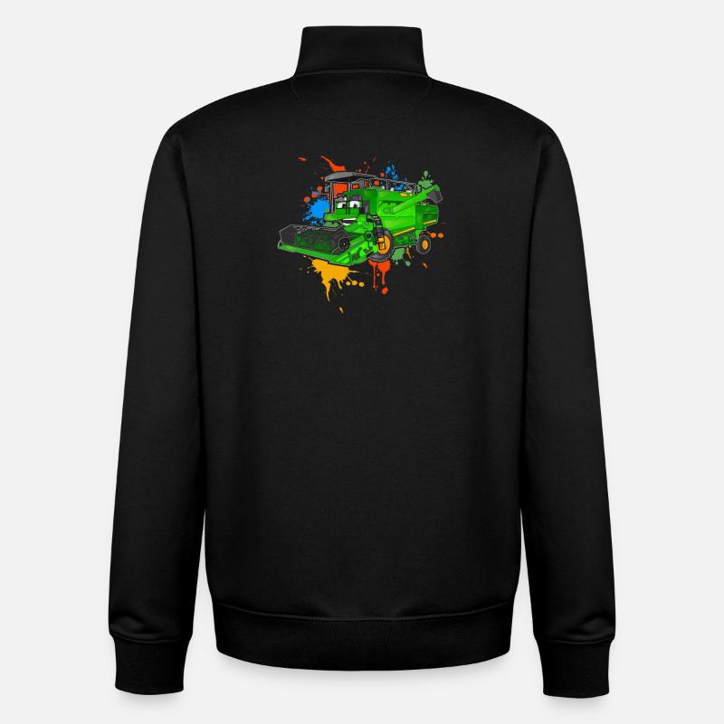 Mähdrescher - Unisex Organic Zip Sweatshirt von Stanley/Stella - Schwarz