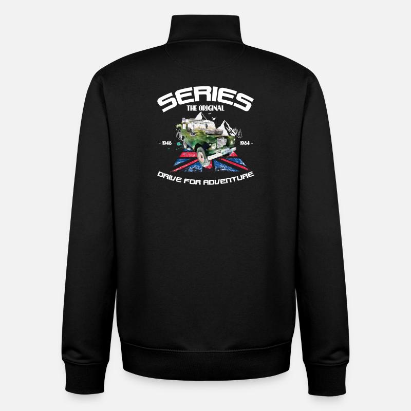 Defender Land-Rover Serie Original - Unisex Organic Zip Sweatshirt von Stanley/Stella - Schwarz