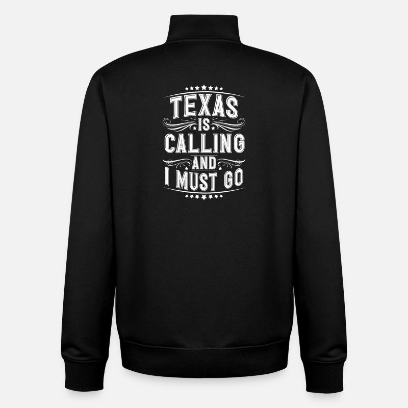 Texas - Sweat zippé unisexe en coton bio Stanley/Stella - noir