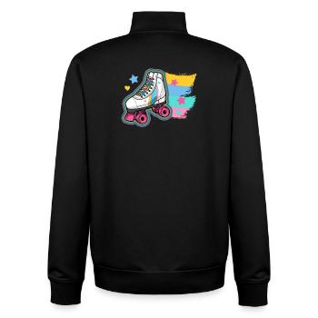 Rollschuhe Rollschuhläufer - Unisex Organic Zip Sweatshirt von Stanley/Stella - Schwarz - Hinten - AI Model Male 185 light (185cm)