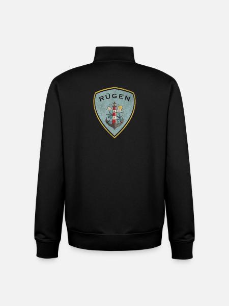 Rügen Wappen Leuchtturm Design - Unisex Organic Zip Sweatshirt von Stanley/Stella - Schwarz