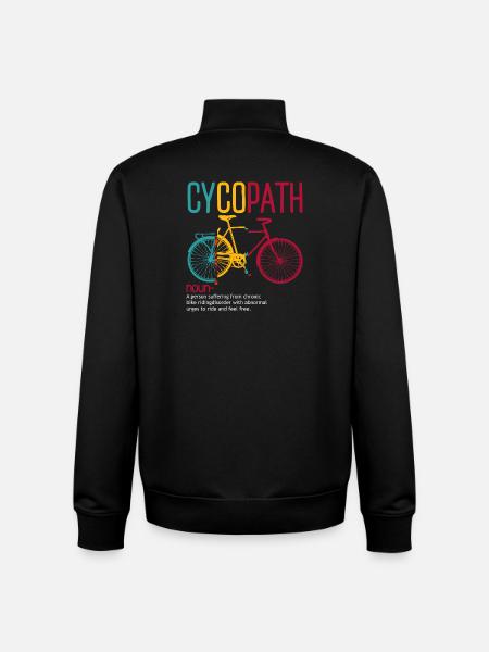 Cyclopath: Free-Ride Bicycle Artwork - Unisex Organic Zip Sweatshirt by Stanley/Stella - black