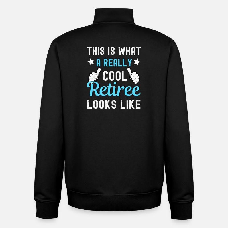 Retraité Retraité Retraité - Sweat zippé unisexe en coton bio Stanley/Stella - noir