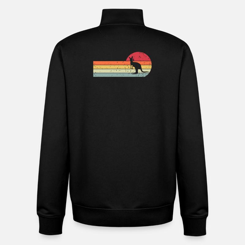 Känguru - Unisex Organic Zip Sweatshirt von Stanley/Stella - Schwarz
