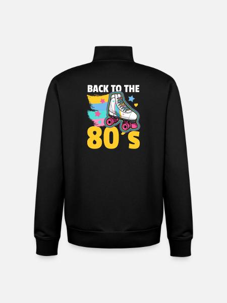 Rollschuhe 80er Rollschuhlaufen - Unisex Organic Zip Sweatshirt von Stanley/Stella - Schwarz