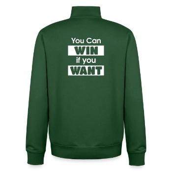 VOUS POUVEZ GAGNER SI VOUS VOULEZ - Sweat zippé unisexe en coton bio Stanley/Stella - vert bouteille - Dos - AI Model Male 185 dark (185cm)