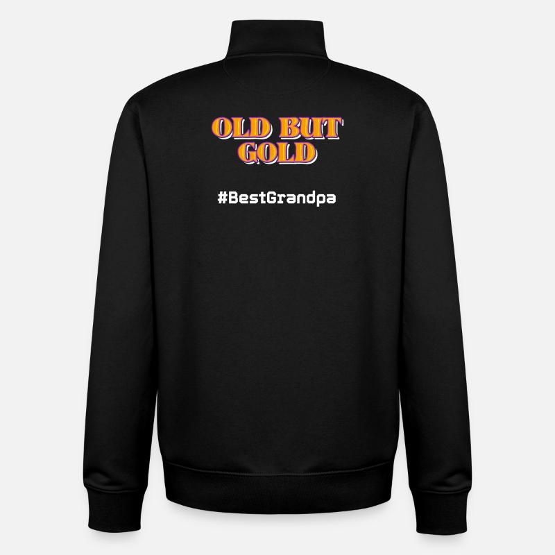 Bester Großpapa Opa Statement Großvater - Unisex Organic Zip Sweatshirt von Stanley/Stella - Schwarz