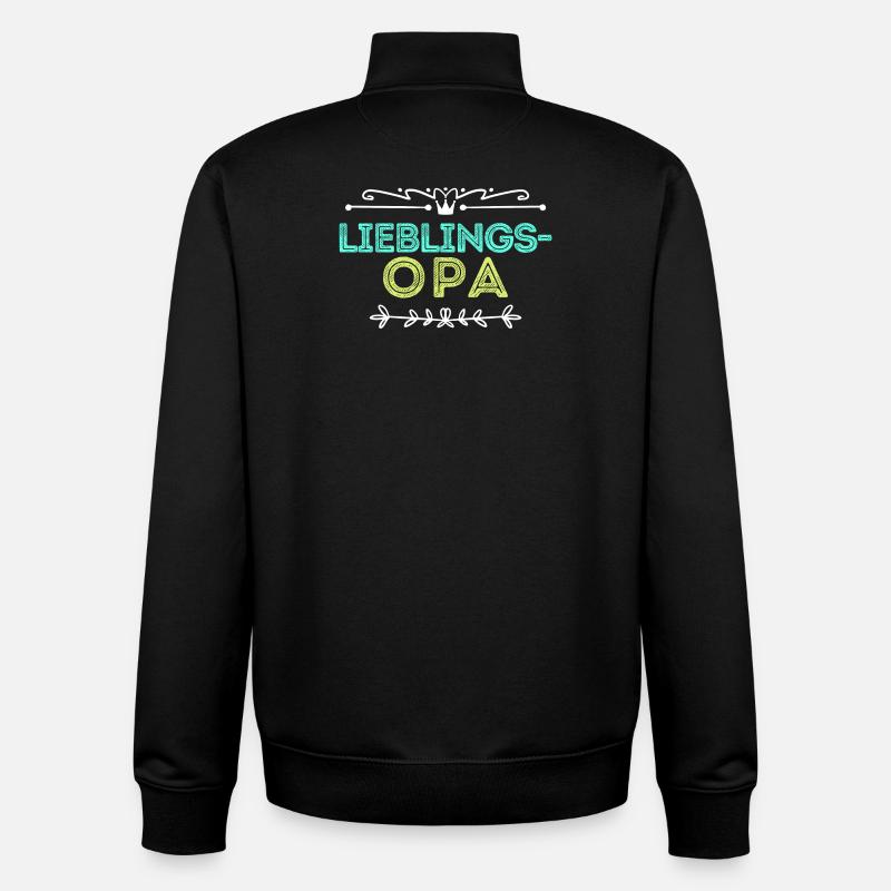 Statement Lieblingsopa Opa Großvater - Unisex Organic Zip Sweatshirt von Stanley/Stella - Schwarz