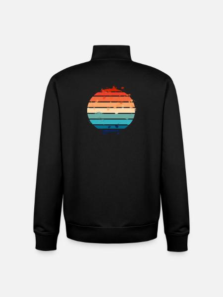 Splatter Retro Sunset - Unisex Organic Zip Sweatshirt by Stanley/Stella - black