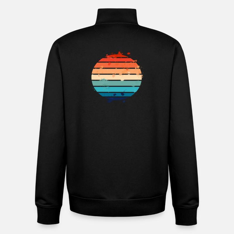 Splatter Retro Sunset - Unisex Organic Zip Sweatshirt von Stanley/Stella - Schwarz