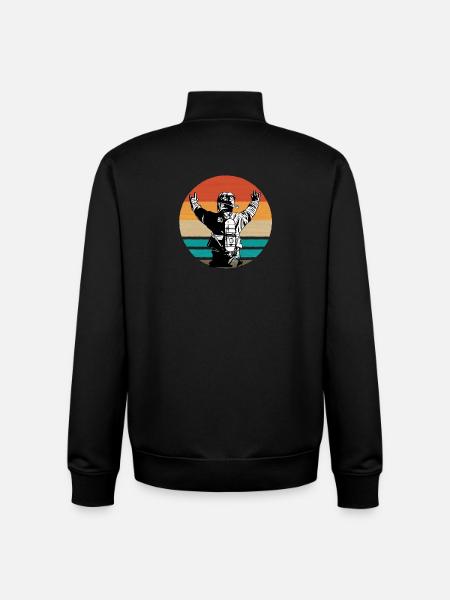 Duo Rétro Sunset - Sweat zippé unisexe en coton bio Stanley/Stella - noir