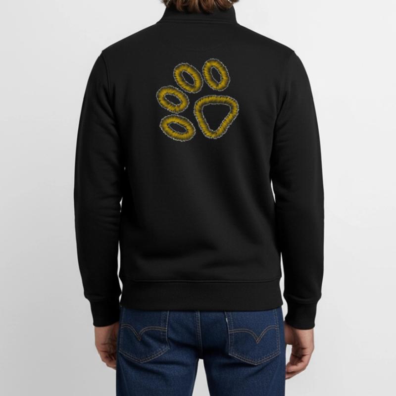 patte de tigre dorée Sweat zippé unisexe en coton bio Stanley/Stella