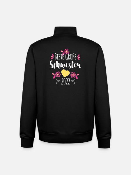 Beste Große Schwester 2022 - Unisex Organic Zip Sweatshirt von Stanley/Stella - Schwarz