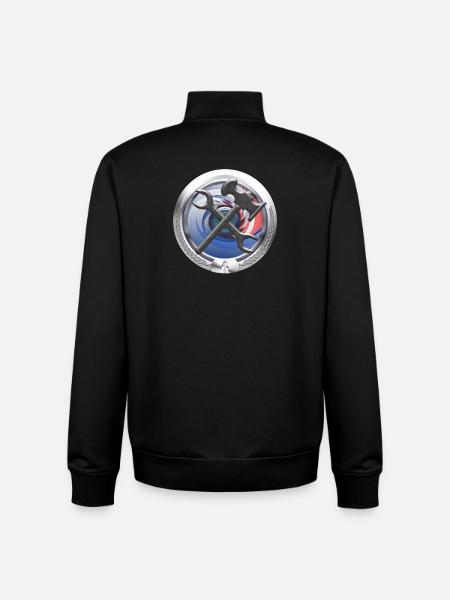 Craft Heating Water Sanitary Emblem - Unisex Organic Zip Sweatshirt by Stanley/Stella - black