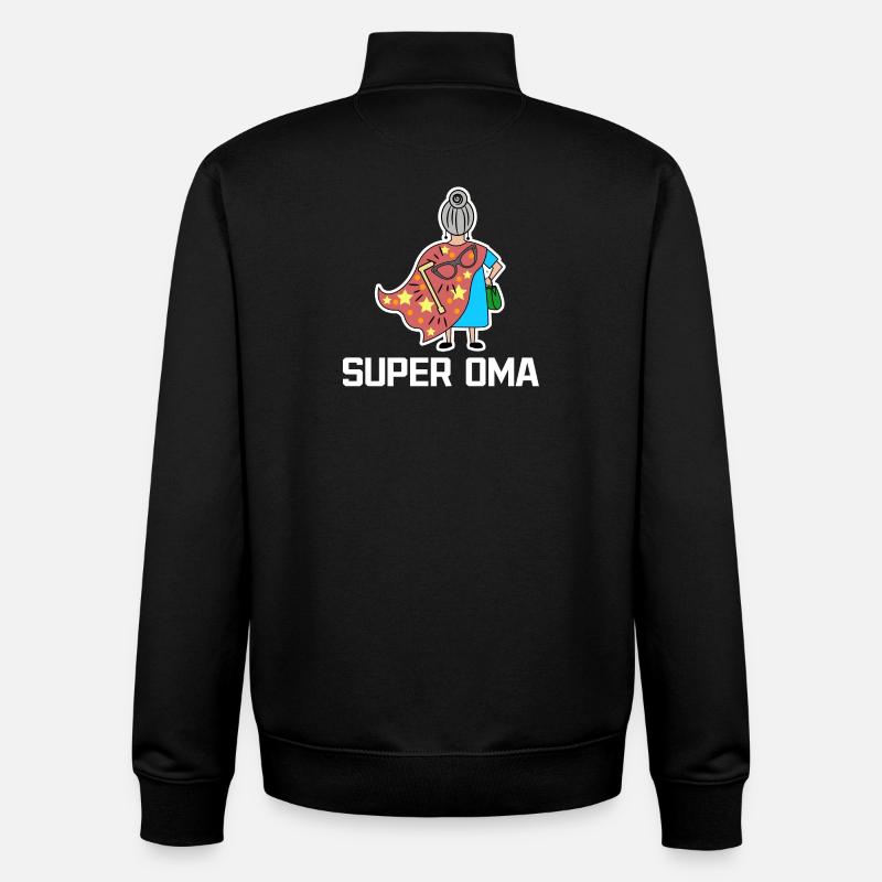 Superoma Brille Großmama Oma Statement Großmutter - Unisex Organic Zip Sweatshirt von Stanley/Stella - Schwarz