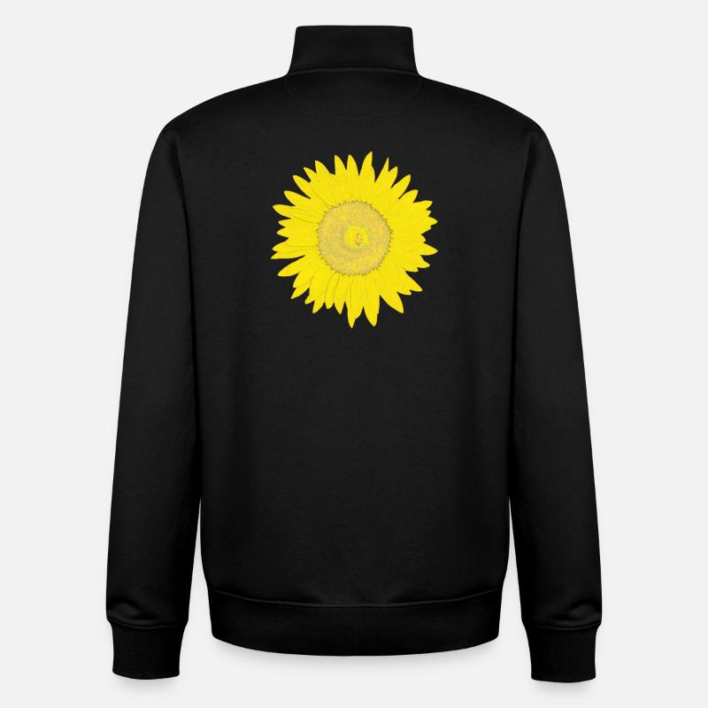 Sonnenblume im impressionistischen Stil - Unisex Organic Zip Sweatshirt von Stanley/Stella - Schwarz