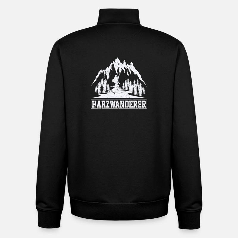 Harzwanderer - Unisex Organic Zip Sweatshirt von Stanley/Stella - Schwarz