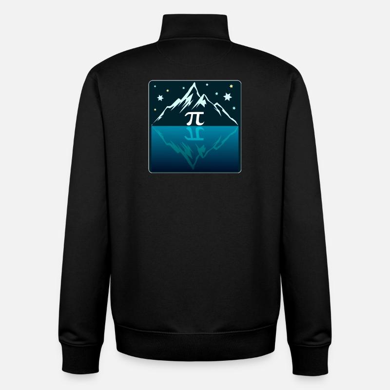 Hiking Number Pi - Unisex Organic Zip Sweatshirt by Stanley/Stella - black