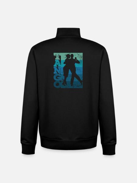 Tango Argentino Retro Vintage Tango Vals Dance - Unisex Organic Zip Sweatshirt by Stanley/Stella - black