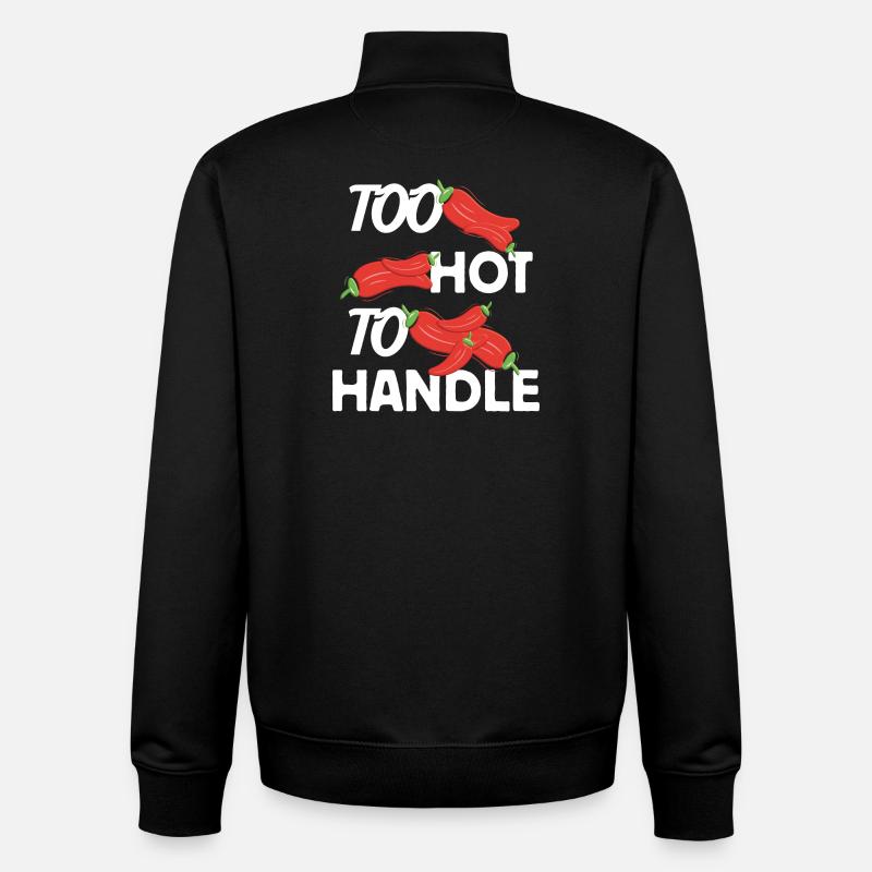 Too Hot to Handle feurige Design Idee - Unisex Organic Zip Sweatshirt von Stanley/Stella - Schwarz