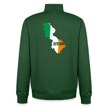 Leitrim Irland County | Flagge Landkarte Kontur - Unisex Organic Zip Sweatshirt von Stanley/Stella - Flaschengrün - Hinten - AI Model Male 185 dark (185cm)
