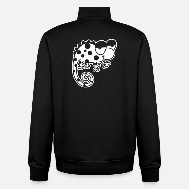 Chamäleon – Farbwechselndes Reptil, stylisch Vinta - Unisex Organic Zip Sweatshirt von Stanley/Stella - Schwarz