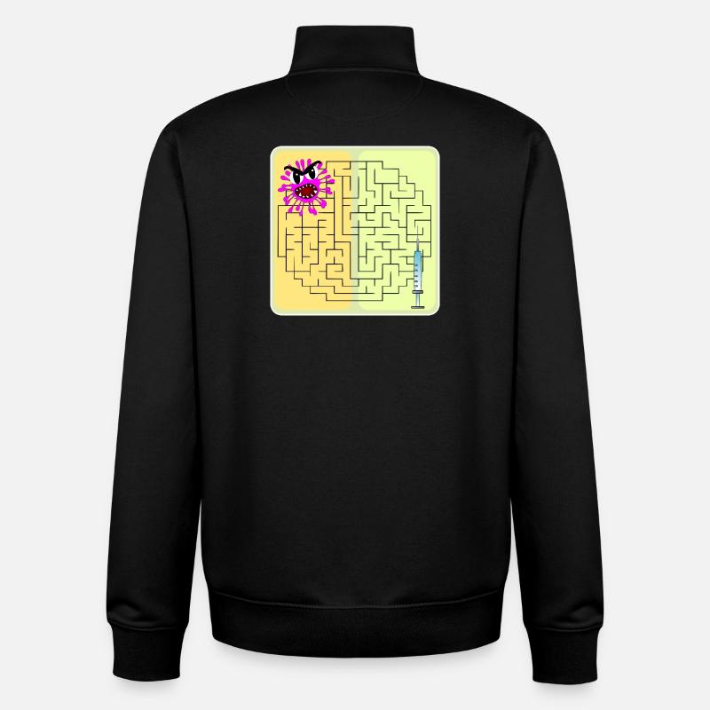 Rätsel Virus - Unisex Organic Zip Sweatshirt von Stanley/Stella - Schwarz