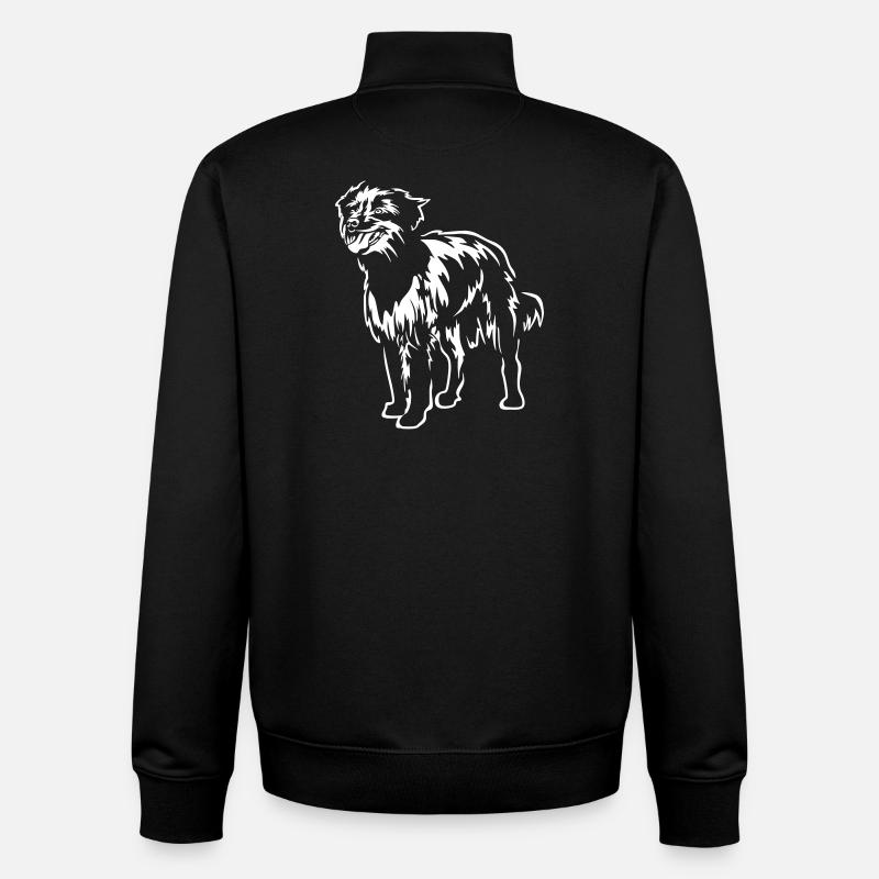 Berger des Pyrénées « Black Edition » - Sweat zippé unisexe en coton bio Stanley/Stella - noir