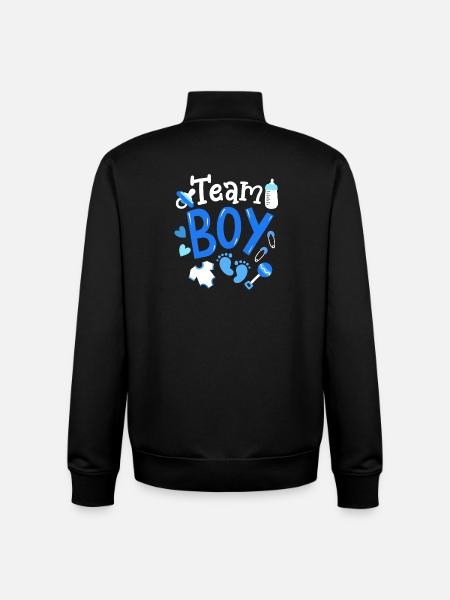 Team Boy Geschlecht offenbaren - Unisex Organic Zip Sweatshirt von Stanley/Stella - Schwarz