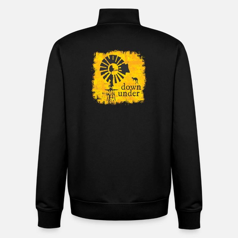 Australie - Sweat zippé unisexe en coton bio Stanley/Stella - noir