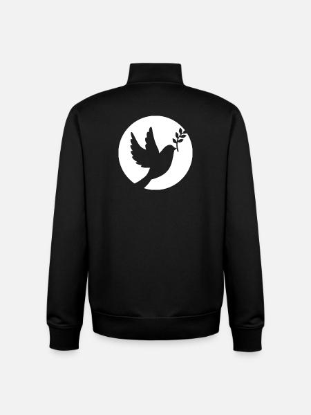 T-Shirt Friedenstaube - Frieden Ukraine - Unisex Organic Zip Sweatshirt von Stanley/Stella - Schwarz
