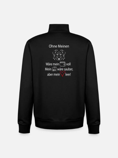 Ohne mein Hund - Unisex Organic Zip Sweatshirt von Stanley/Stella - Schwarz