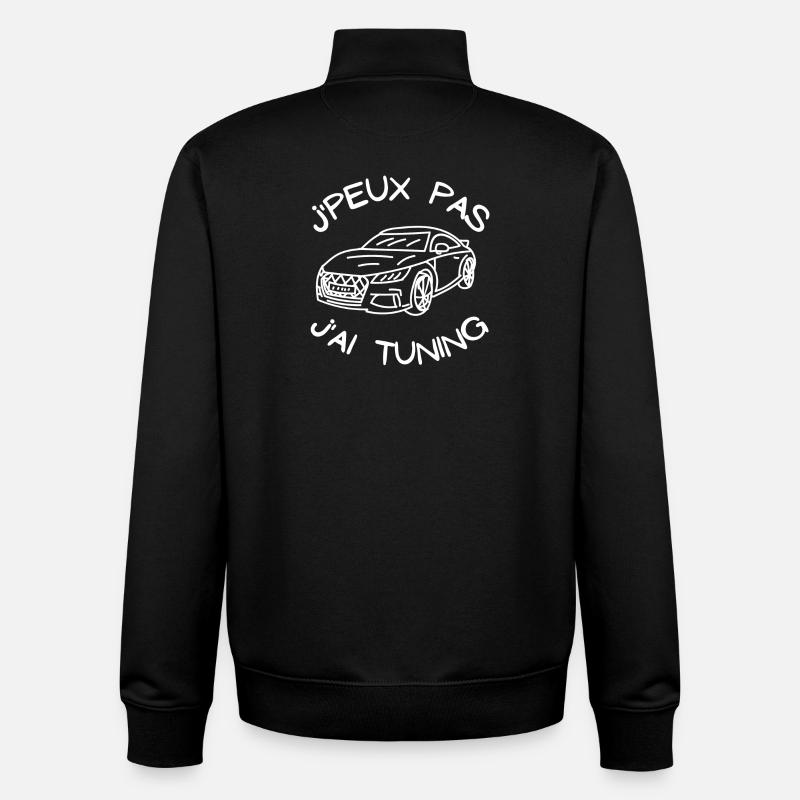 tuning, fan de tuning, mécanique - Sweat zippé unisexe en coton bio Stanley/Stella - noir