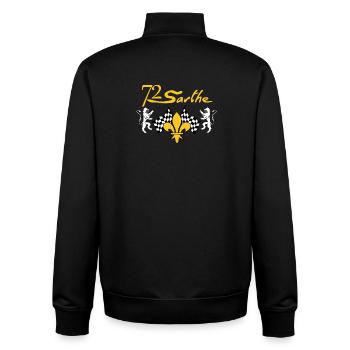 Sarthe - Unisex Organic Zip Sweatshirt von Stanley/Stella - Schwarz - Hinten - AI Model Male 185 light (185cm)