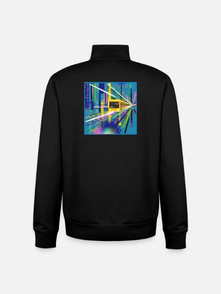 Abstrakte U-Bahn Berlin Graffiti Design - Unisex Organic Zip Sweatshirt von Stanley/Stella - Schwarz