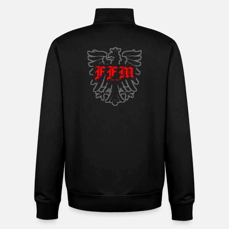 Frankfurt FFM Adler - Unisex Organic Zip Sweatshirt von Stanley/Stella - Schwarz