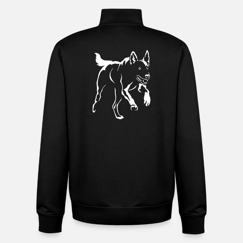 Malinois « Black Edition » - Sweat zippé unisexe en coton bio Stanley/Stella - noir