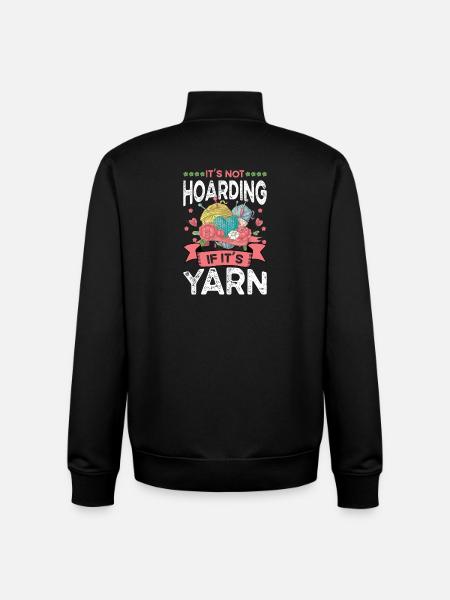 Knitting Yarn Wool Stash Crochet - Unisex Organic Zip Sweatshirt by Stanley/Stella - black