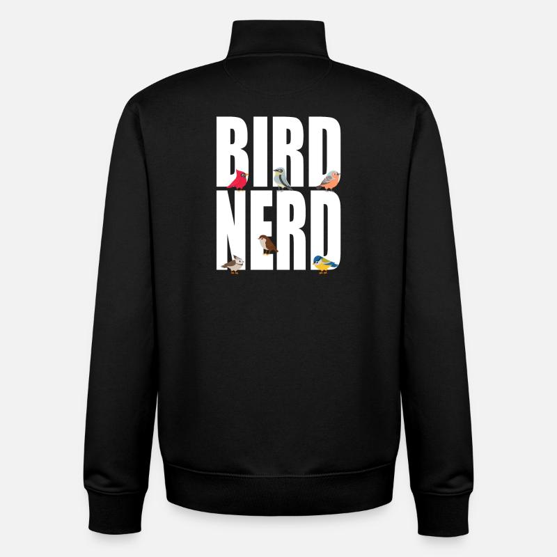Birds Bird Nerd - Unisex Organic Zip Sweatshirt by Stanley/Stella - black