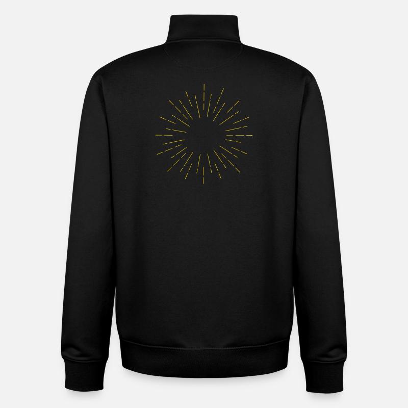 Sun Sun rays - Unisex Organic Zip Sweatshirt by Stanley/Stella - black