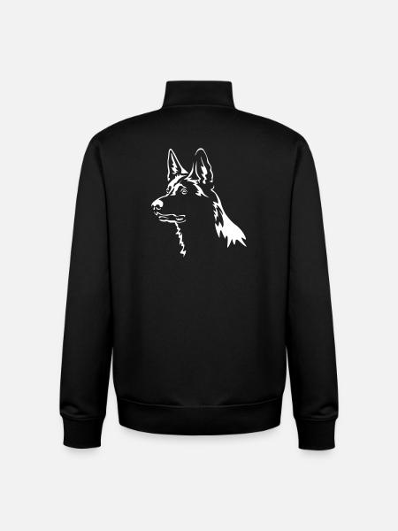 German Shepherd Head "Black Edition" - Unisex Organic Zip Sweatshirt by Stanley/Stella - black