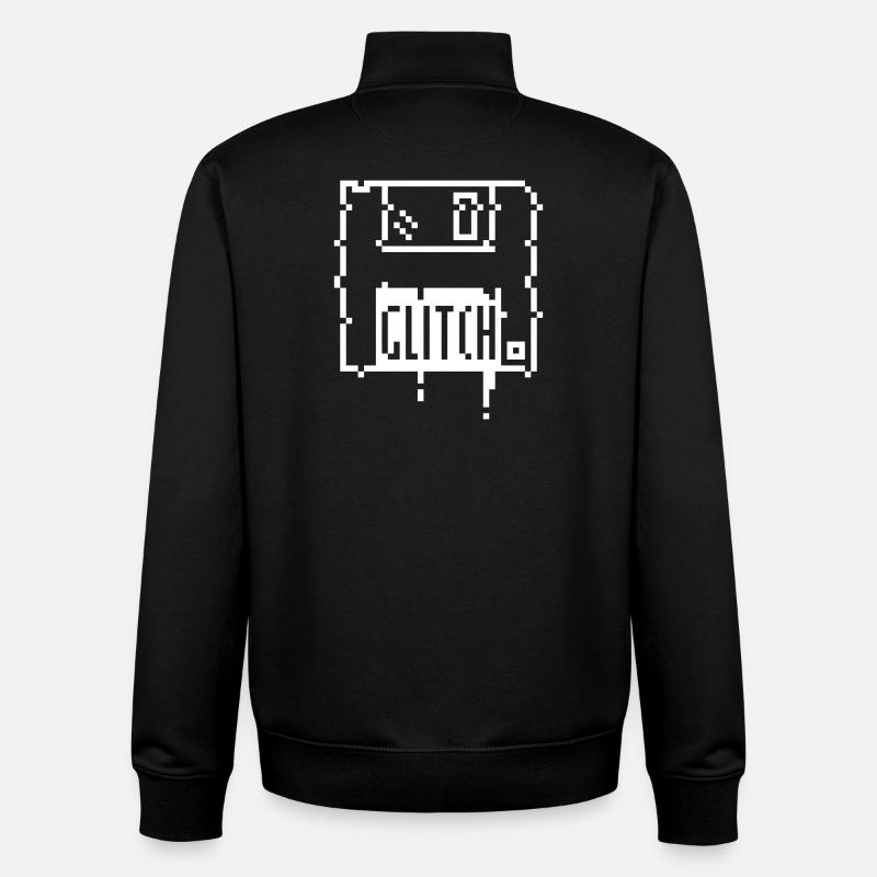 8bit glitch disk - Unisex Organic Zip Sweatshirt von Stanley/Stella - Schwarz