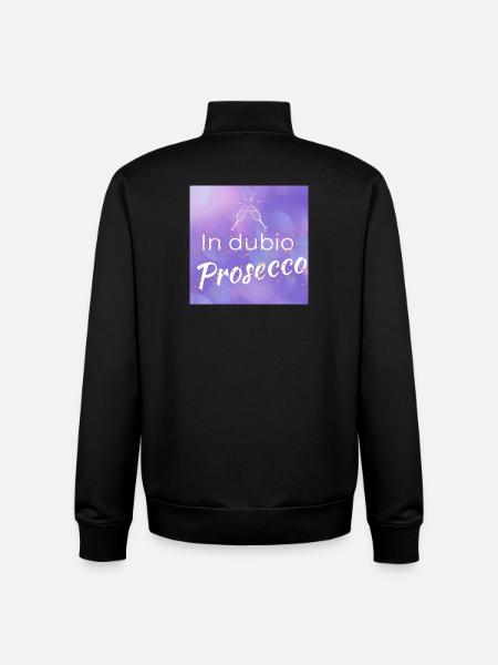 funny saying: "In dubio Prosecco" - Unisex Organic Zip Sweatshirt by Stanley/Stella - black