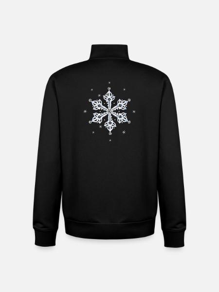 Snowflake Snow - Unisex Organic Zip Sweatshirt by Stanley/Stella - black