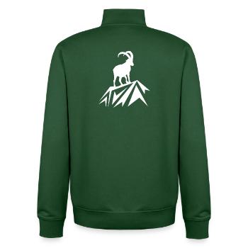 Steinbock Wandern Berge - Unisex Organic Zip Sweatshirt von Stanley/Stella - Flaschengrün - Hinten - AI Model Male 185 dark (185cm)