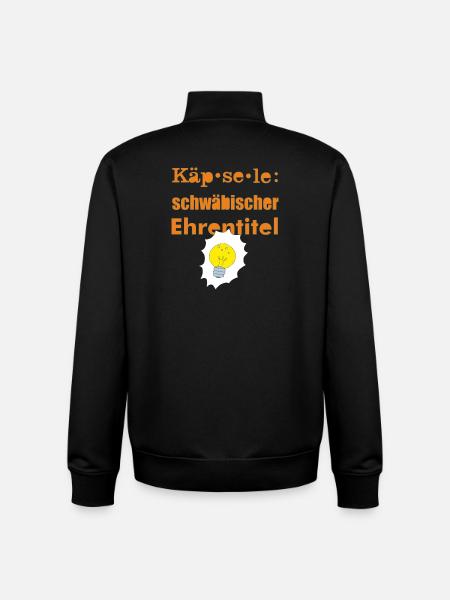 Käpsele schwäbisch - Unisex Organic Zip Sweatshirt von Stanley/Stella - Schwarz